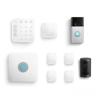 Ring Alarm eero Pro 6 WiFi 9 Piece Security System with Battery Doorbell