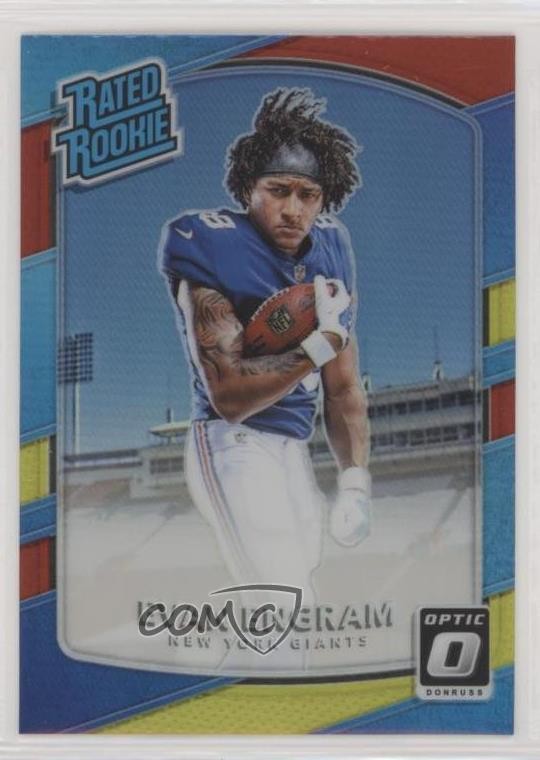2017 Donruss Optic Rated Rookie Red & Yellow Prizm Evan Engram #180 4j9