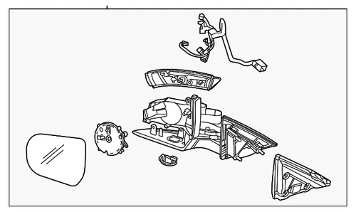Genuine GM Driver Side Door Mirror Housing 84760008