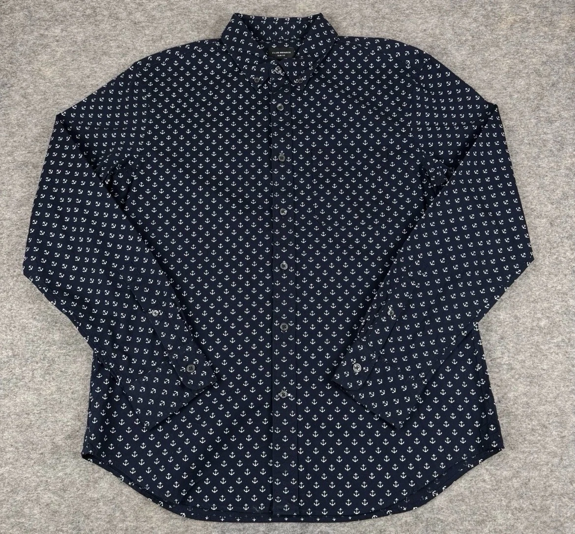 Chemise Club Monaco Homme – Bleu Turquoise – 100% Coton – Taille M – Occasion TB