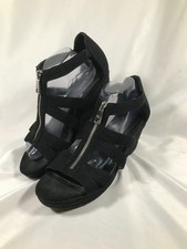 Lauren Ralph Lauren Kelcie Black Zip Sandal Espadrilles Womens US 11B EU 42 UK 9