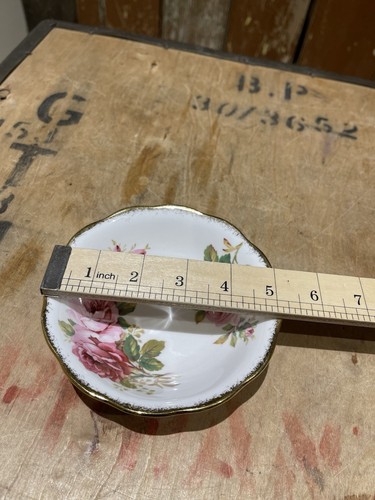 Vintage Royal Albert American Beauty Saucers Floral Bone Chine Made In England - Picture 22 of 23