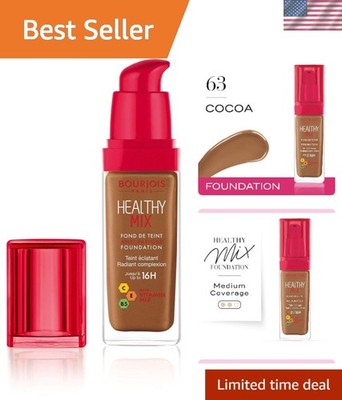 Bourjois Healthy Mix Anti-Fatigue Foundation 63 Cocoa, Liquid 30ml for Radiance