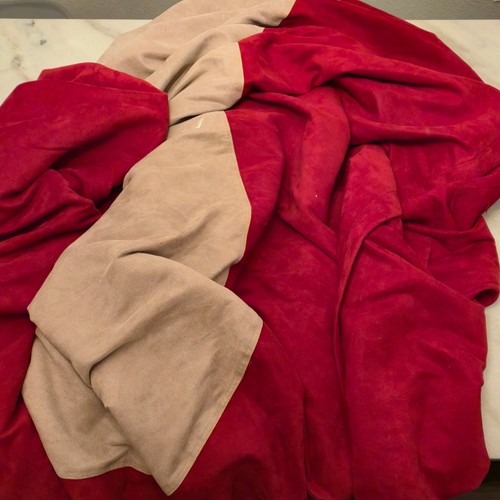 Love Sac Super Sac Copertura Poltrona Super Morbida Borsa a Fagioli Traversa Zip Rosso - Foto 4 di 5