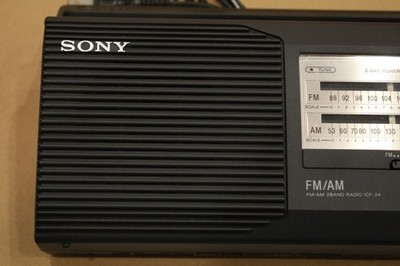 Vintage Sony ICF-24 FM/AM 2Band Portable Radio - Works Great! Very