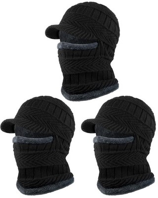 3 Pieces 2/3 Pcs Winter Knitted Balaclava Hat Warm Cycling Ski Mask Face Cove...
