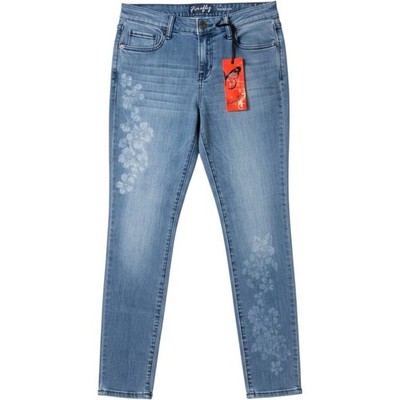 Jeans Firefly Denim Skinny Leg Jeans Women's Size 6 M Wash Floral Print NWT $54