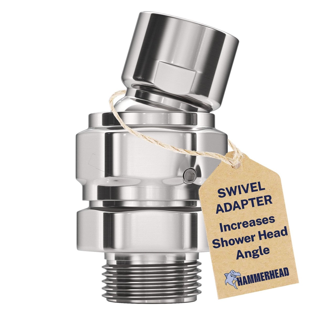 HammerHead Showers® Solid Metal Shower Head Swivel Ball Adapter