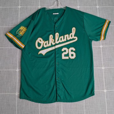 Oakland A s Chapman Jersey Mens XL Kelly Green #26 Retro Promo 50th Anniversary