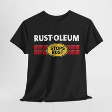 UNISEX T-SHIRT FUNNY AMERICAN USA SIZE S-5XL RUSTOLEUM STOPS RUST LOGO 