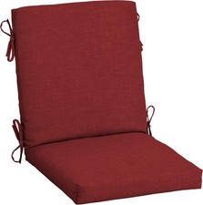 Arden Outdoor Midback Chair Cushion, 18 x 16.5, Water Repellent, Fade Resistant