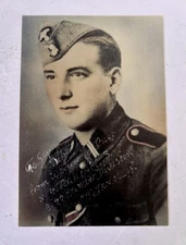 WERNER VOLKNER Signed Photo WWII German Waffen-SS Iron Cross 3rd Panzer Division