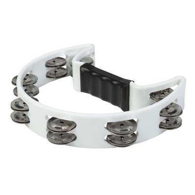 FHT-W Hand Tambourine Doppelreihig Stahlschellen Klarer Klang Ergonomischer