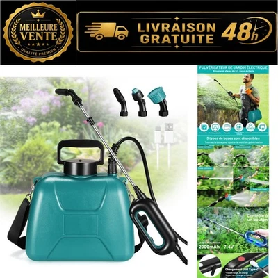 Pulvérisateur électrique jardin 5 L TLGREEN 7,4 V 3 buses - Photo 1/4