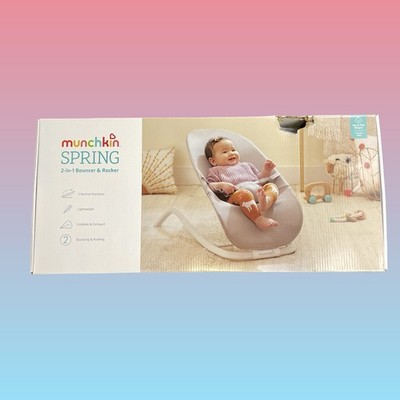 Munchkin 2-in-1 Spring Baby Bouncer Rocker Seat Lightweight MCKGI-3453 #DB2120