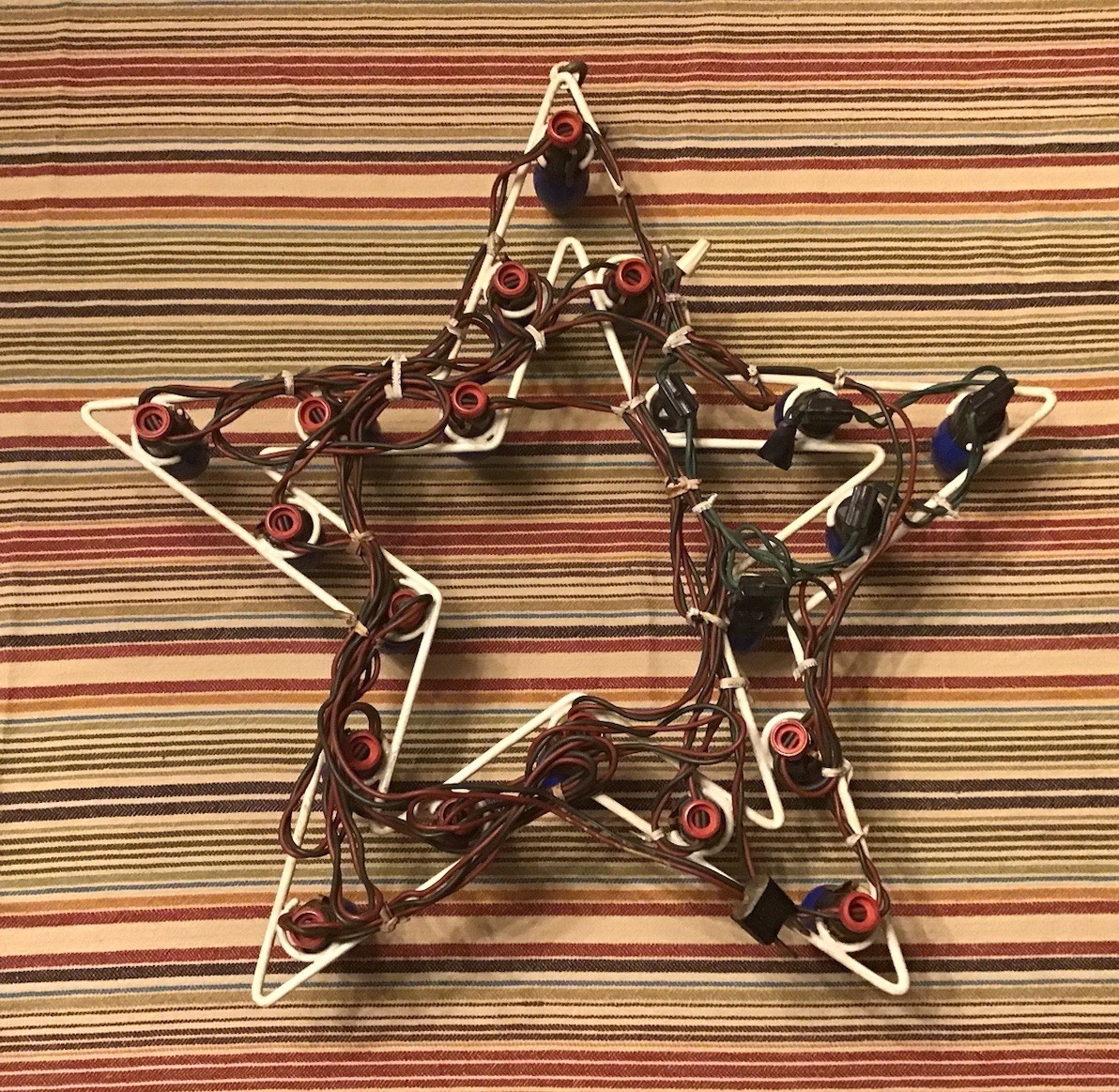 Vintage Christmas 20 Light Noma Star Metal Frame Outdoor Decoration 18 In Works!