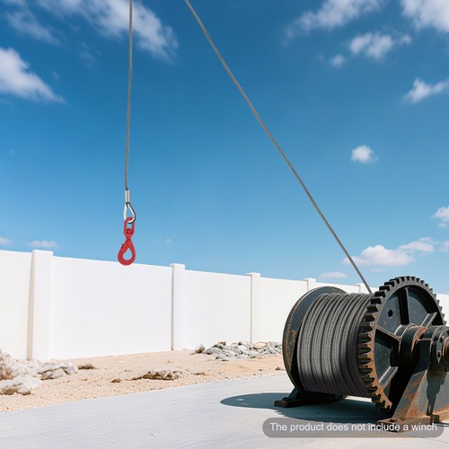 Wire Rope Winch Cable,Carbon Steel 1/2"x75ft Winch Cable with Self Locking Hook - Picture 11 of 16