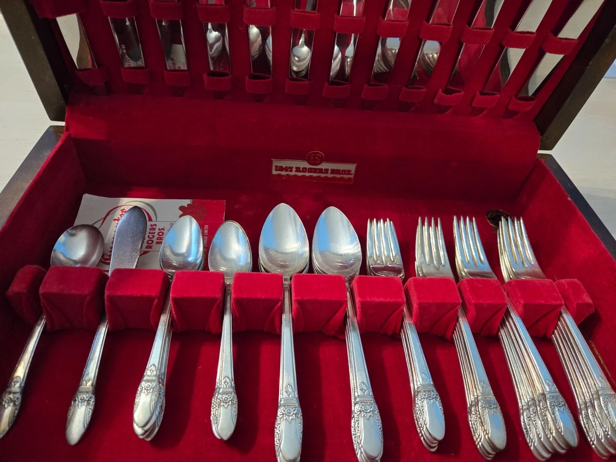 1847 Rogers Bros Antique US Silver-Plated Flatware-Sets for sale