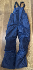 Lands End Kids Iron Knee Ski Snow Bib Blue XL 14-16 Navy Blue Pants Grow Along