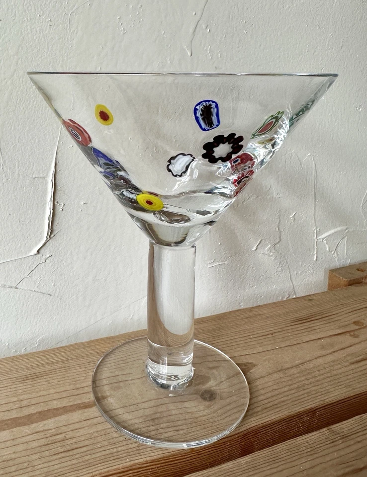 Vaso Martini Leonardo Millefiori usado en excelente estado 6” X 5” 8 oz Foto 4 de 4