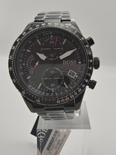 MONTRE D'AVIATEUR CHRONOGRAPHE HOMME HUGO BOSS HB1513854 CADRAN NOIR -...