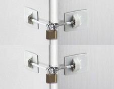 2-Pack Refrigerator Lock 2-Pack, White with Keyed Padlock