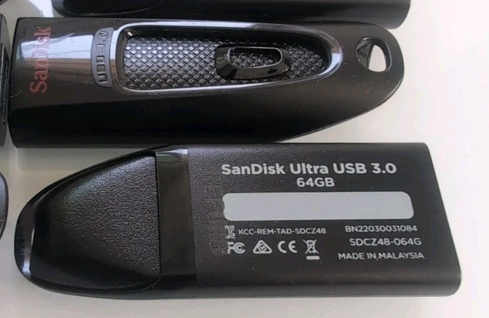 Lote de 10 unidades flash SanDisk 64GB ULTRA USB 3.0 SDCZ48-064G 100 MB/s R Foto 2 de 3