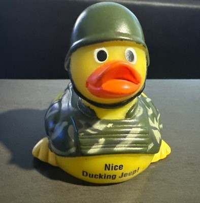 Army Rubber Duck 3  Military Camouflage Armed Forces NICE DUCKING JEEP  (Slogan)
