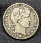 1908 O Barber Half Dollar Silver 50c Fifty Cent New Orleans Mint Coin *378