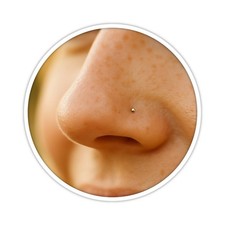 14K Gold Filled Nose Stud Tiny 1mm Ball L Shape Nose Stud for Women Handm...