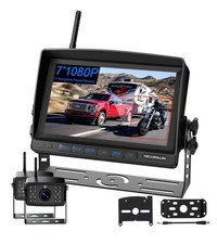 RV Backup Camera, 7'' 1080P Vehicle Backup Camera, AI Detection. NEW/DAMAGED BOX