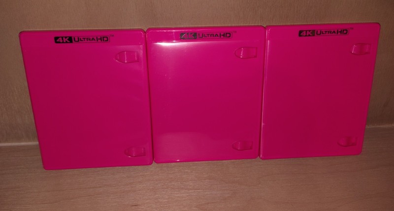 Lot of 3 4K UHD Replacement Case Pink