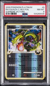 2009 POKEMON PLATINUM SUPREME VICTORS #8 RAYQUAZA C-REVERSE FOIL PSA 8