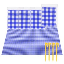4 Pcs Disposable Outdoor Picnic Blankets 70.9''x70.9'' Portable Pocket Blanke...