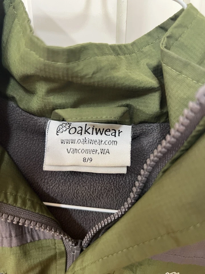 Oakiwear Trail Niños Talla 8/9 Impermeable Cremallera Completa Capucha Vellón Foto 4 de 4