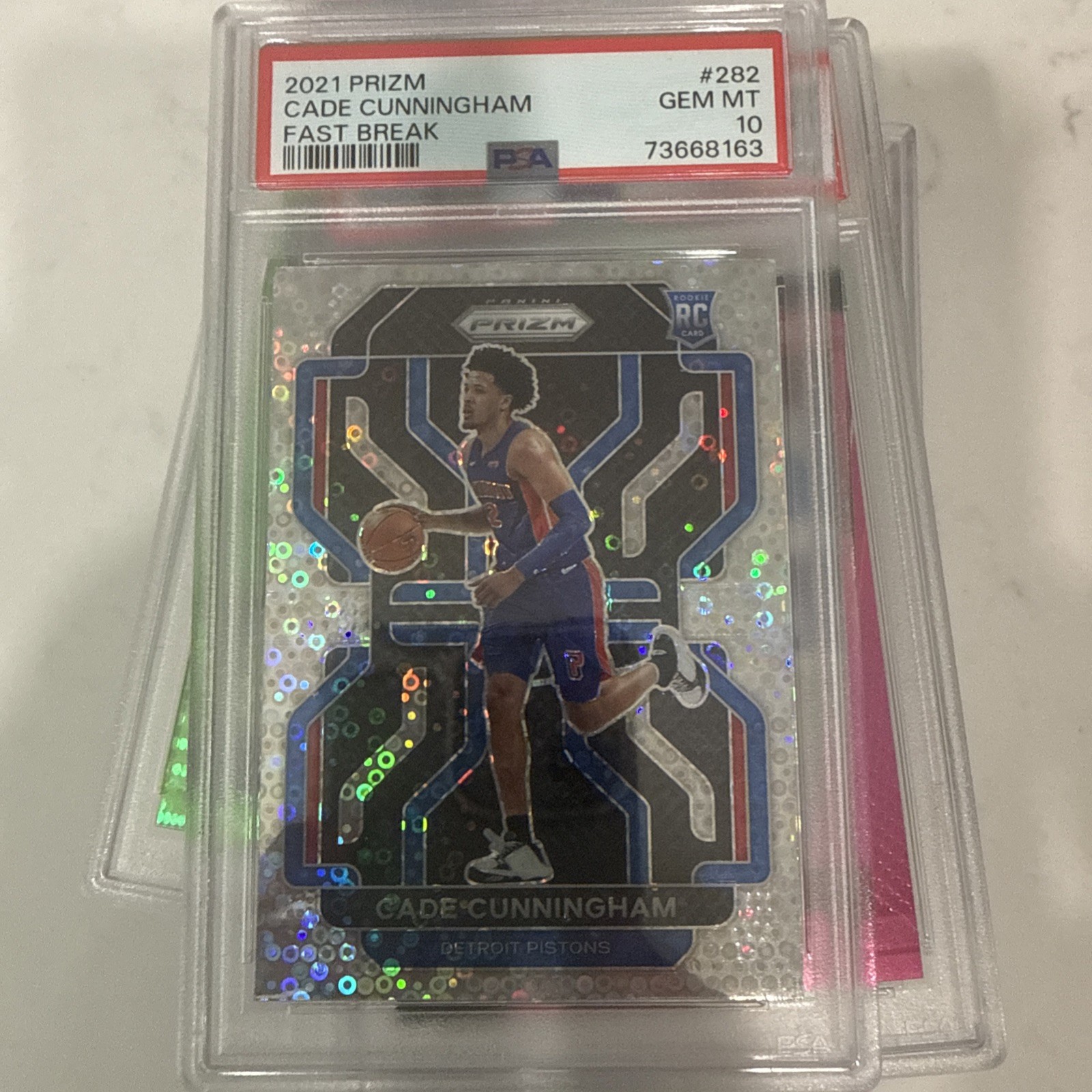 2021-22 Cade Cunningham Panini Prizm Fast Break #282 PSA 10 GEM MINT