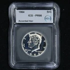 1964 Kennedy Silver Half Dollar Accented Hair Rare Variety PR66 50C Fifty Cents