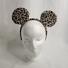 Authentic Disney Land Disney World Leapord Print  Mickey Minnie  Ear Headband