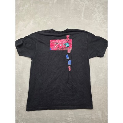 Stray Rats T-Shirt Mens L Fit M Black Graphic Print Short Sleeve Cotton Tee