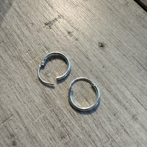 Sterling Silber 925 Ohrringe Neu im Paket Endlos Creolen 10 mm rund 1,3 mm Röhre - Bild 3 von 4