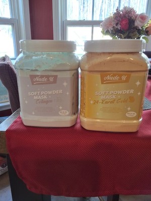 Professional Esthetician Modeling Powder Masks 1kg Nude U Collagen + 24K Gold (2