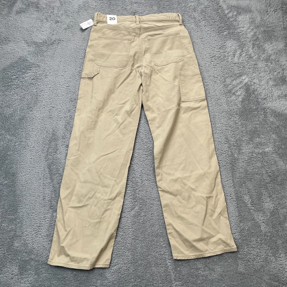 Pantalones Gap Niñas 20 Beige Adolescente Caqui Chino Carpintero Elastizados Rectos Ropa de Trabajo Foto 2 de 4