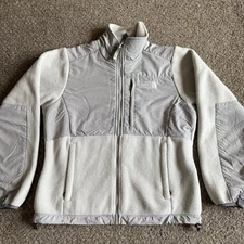 The North Face Denali Fleece Jacket Womens XS Gray White Full Zip