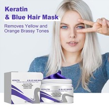 KERATIN & Blue Hair Mask Removes Yellow and C...