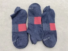 3 Pairs Bombas Midweight Ankle Sock Honeycomb Men's Size L 9.5-13
