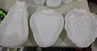 Vintage Milk Glass Fruit Dishes -  1 Of Each Strawberry Grape And Pear 3 Total