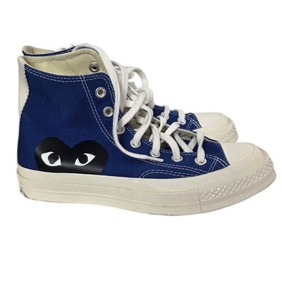 CDG Play Converse Blue Chuck Taylor Worn Once Mens Size 5  Womens Size 7