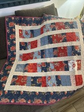 Vintage Quilt Baby Toddler Folk Art 42X42