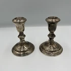 Reed & Barton Sterling Silver Candlesticks Weighted Reinforced use scrap