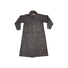 Outback Trading Company Australian Pathfinder Oilskin Duster Coat Size M Brown